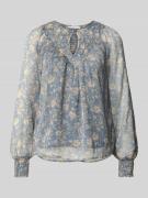 Relaxed fit chiffon blouse met all-over bloemenmotief, model 'LAUREL S...