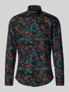 Slim fit vrijetijdsoverhemd met all-over bloemenprint, model 'New'