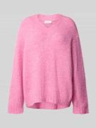 Gebreide pullover met ribboorden
