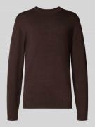 Gebreide pullover met ribboorden