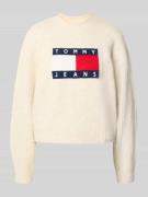 Korte gebreide pullover met wol