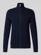 Regular fit gebreid jack van puur katoen, model 'BERG'