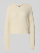 Korte gebreide pullover van scheerwolmix, model 'SCUTIE_B'