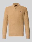 Regular fit gebreide pullover van een mix van wol en kasjmier