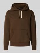 Regular fit hoodie met logostitching