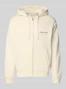 Sweatjack met kangoeroezak en ritssluiting