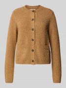 Regular fit gebreide pullover van katoenmix met wol