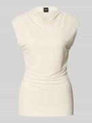 Slim fit top van viscose, model 'ALEMMA'