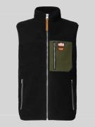 Fleecegilet met ritszakken en opstaande kraag