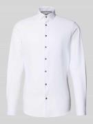 Slim fit zakelijk overhemd met kentkraag