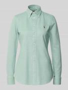 Slim fit blouse met button-downkraag