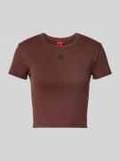 Slim fit T-shirt van katoenmix, model 'DELANOR'