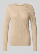 Gebreide pullover met kabelpatroon