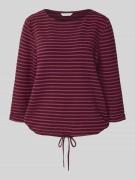 Relaxed fit shirt met 3/4-mouwen van katoenmix