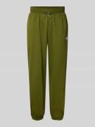 Regular fit sweatpants met labelstitching
