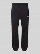 Regular fit sweatpants met labelstitching