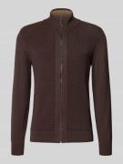 Gebreid vest met opstaande kraag