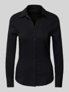 Overhemdblouse met labelstitching