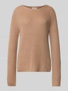 Gebreide pullover met ribboorden