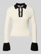 Slim fit poloshirt van viscosemix, model 'SHARRO'