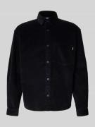 Regular fit corduroy overhemd met labeldetail