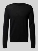 Slim fit pullover van viscosemix met structuurmotief