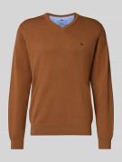 Gebreide pullover met logodetail