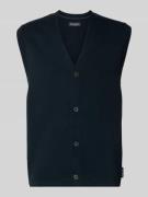 Regular fit mouwloos vest van puur katoen