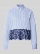 Regular fit overhemdblouse met kant