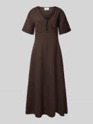 Linnen jurk met 1/2-mouwen, model 'Ilsie'