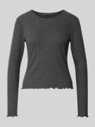 Slim fit shirt met lange mouwen van puur katoen, model 'CARLOTTA'