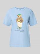 T-shirt met label- en motiefprint