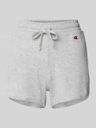 Sweatshorts met labeldetail