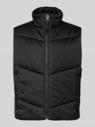 Regular fit bodywarmer van gewatteerd satijn, model 'BEROLINO'