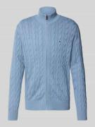 Regular fit gebreid jack van puur katoen