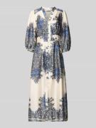 Maxi-jurk met pofmouwen, model 'STELLAR PAISLEY BORDER'