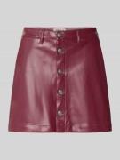 Rok in A-lijn in leerlook, model 'AMAZING-LIORA'