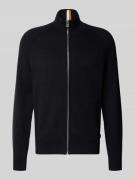 Regular fit gebreid jack van een mix van katoen en scheerwol, model 'H...