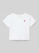 Regular fit T-shirt van puur katoen, model 'MAIKEN LIFE HEART'