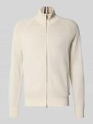 Regular fit gebreid jack van een mix van katoen en scheerwol, model 'H...