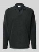 Oversized poloshirt met structuurmotief