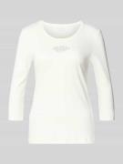 Shirt met lange mouwen en siersteentjes