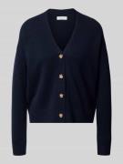 Regular fit gebreid jack van zuivere wol