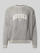 Gebreide pullover met labelstitching