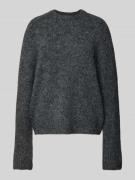 Oversized gebreide pullover met ribboorden