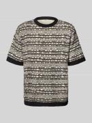 T-shirt met structuurmotief, model 'Rocco'