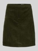 Corduroy rok met deelnaad