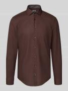 Slim fit zakelijk overhemd met knoopsluiting