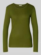 Regular fit shirt met lange mouwen van katoenmix