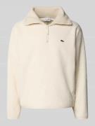 Relaxed fit sweatshirt met schipperskraag van warme fleece